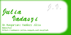 julia vadaszi business card